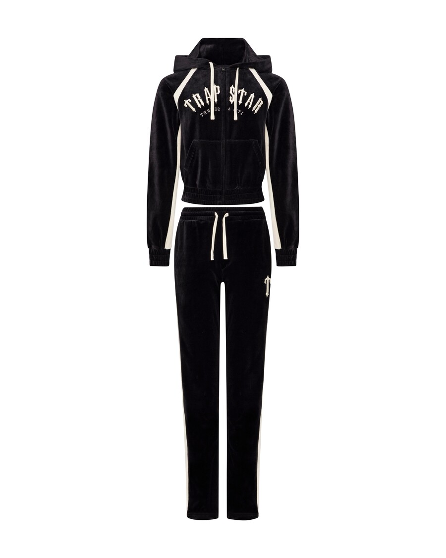 Trapstar Women's Irongate Arch Velour Tracksuit - Black