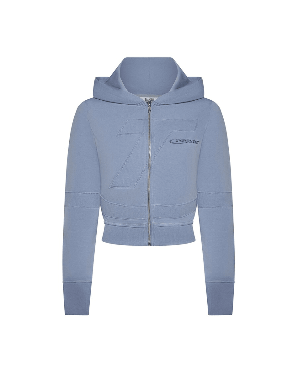 Trapstar London Women's Hyperdrive Rib Panel Zip Hoodie - Biru