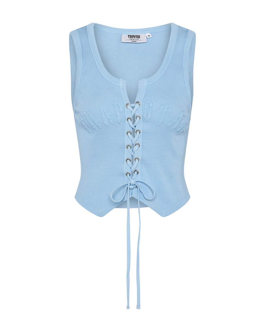Trapstar Women's Irongate Lace Up Vest - Baby Blue