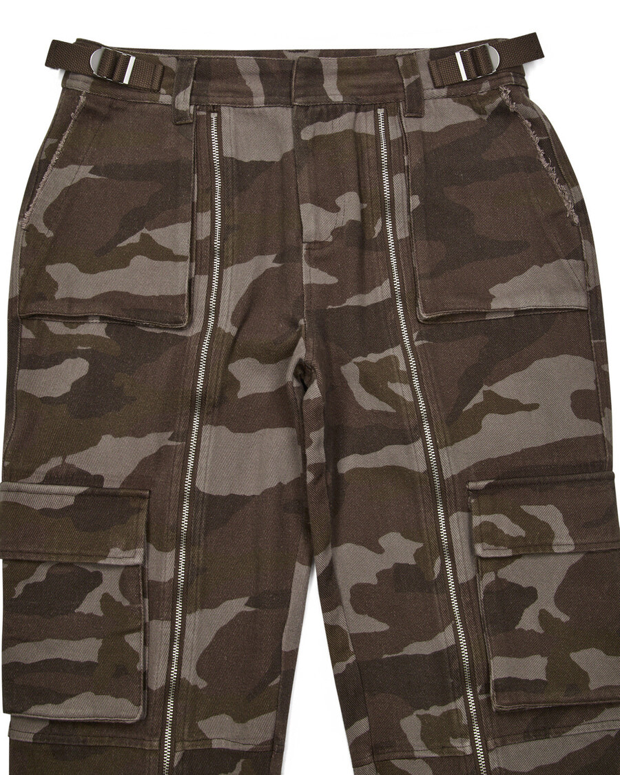 Trapstar Dam Arch Applique Distressed Jeans Cargo Byxor - Brun Camo