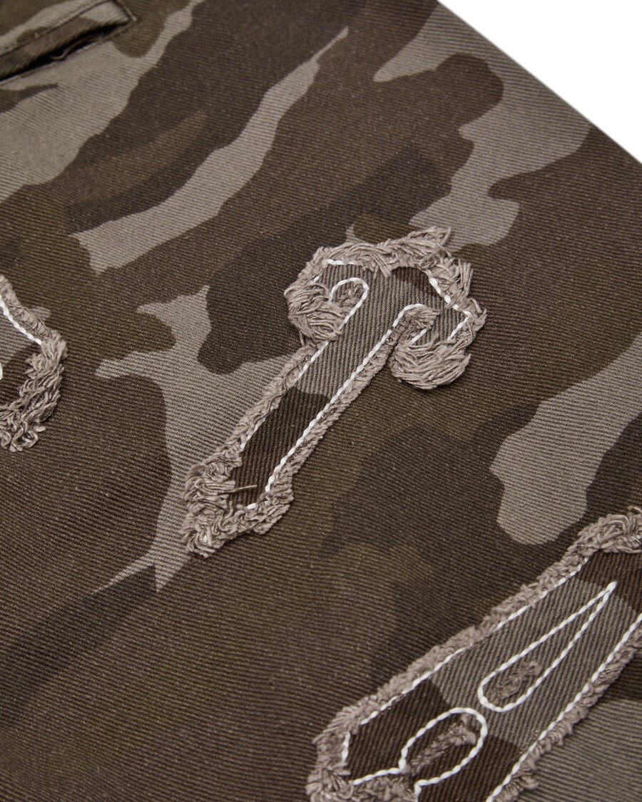 Trapstar Dam Arch Applique Distressed Jeans Cargo Byxor - Brun Camo