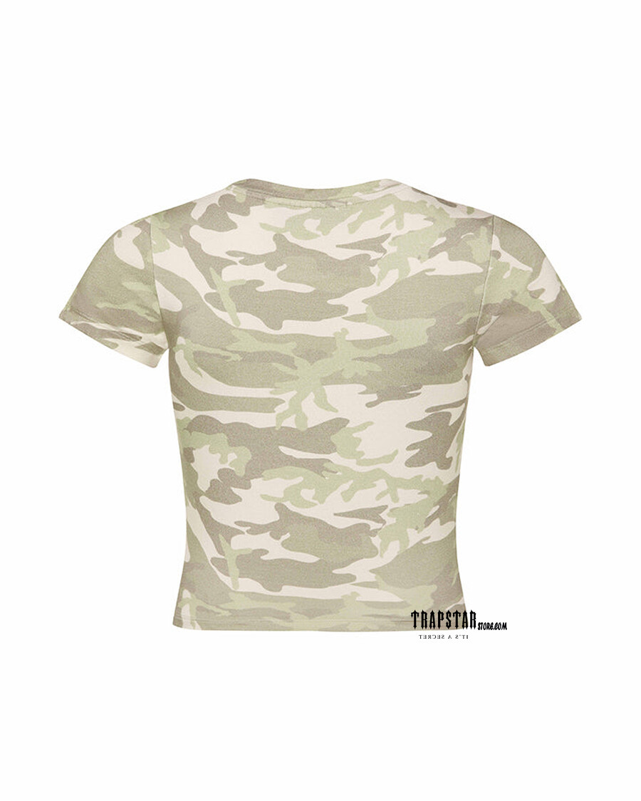 Trapstar Women's Irongate Arch Baby Tee - Brown Camo