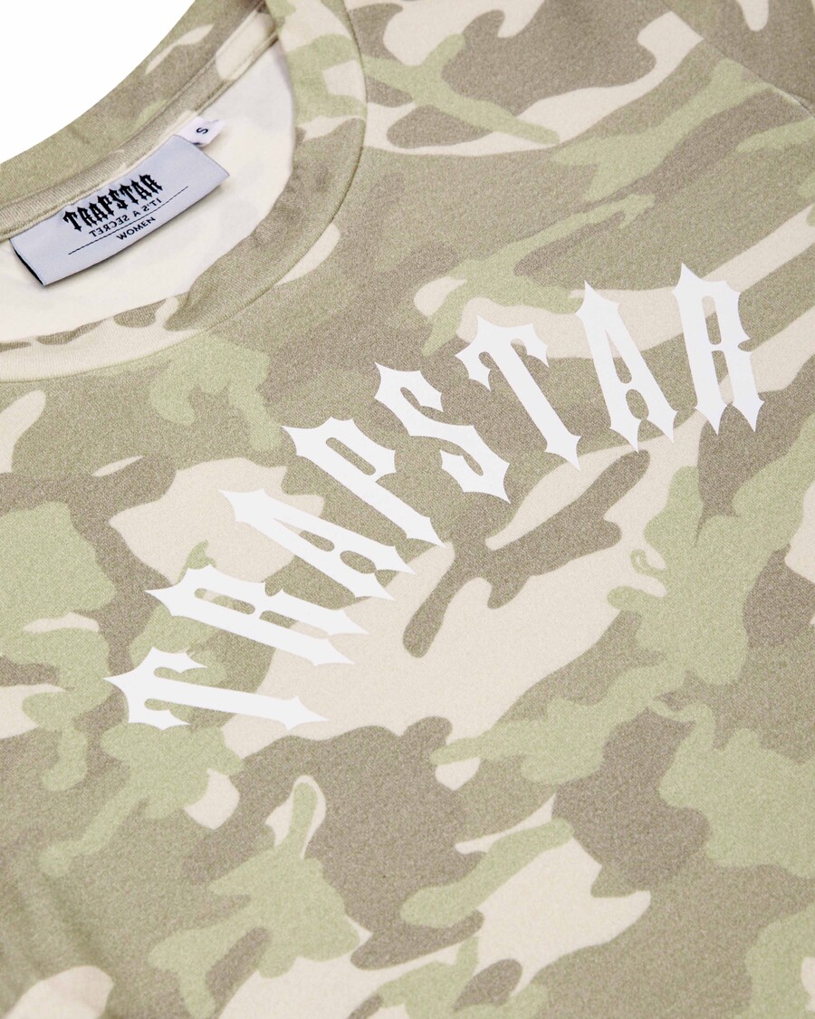 Trapstar Women's Irongate Arch Baby Tee - Brown Camo