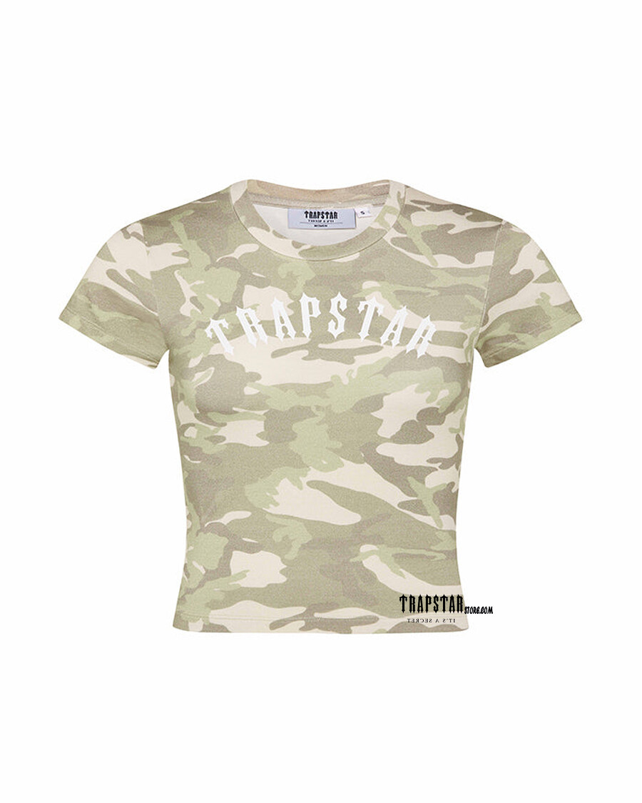 Trapstar Women's Irongate Arch Baby Tee - Brown Camo