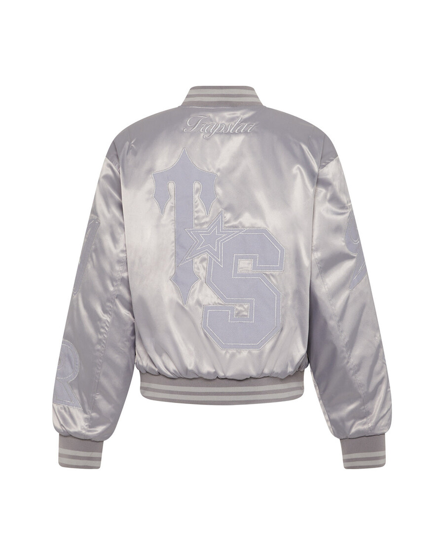 Trapstar Women’s Wildcard Stadium Jacket - Silver