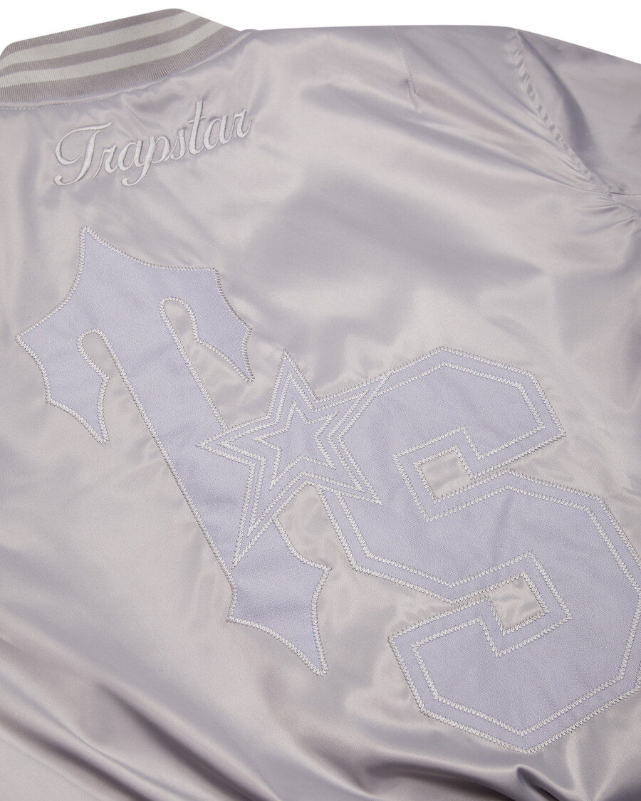 Trapstar Women’s Wildcard Stadium Jacket - Silver
