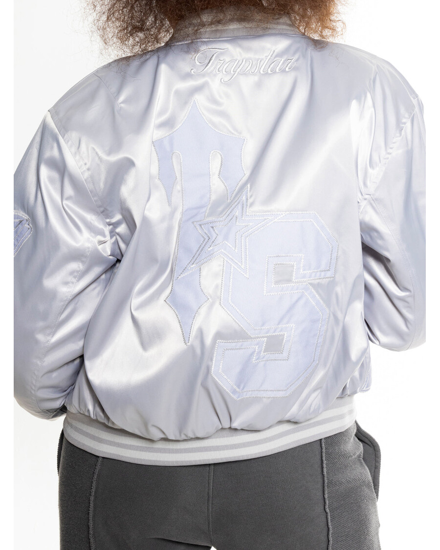 Trapstar Women’s Wildcard Stadium Jacket - Silver