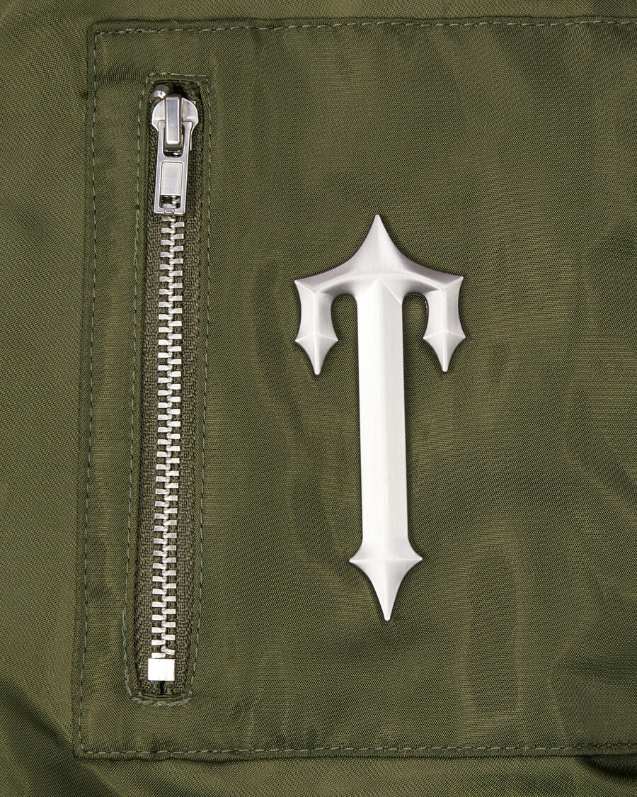 Trapstar Women’s Script Fur Hood Bomber - Khaki